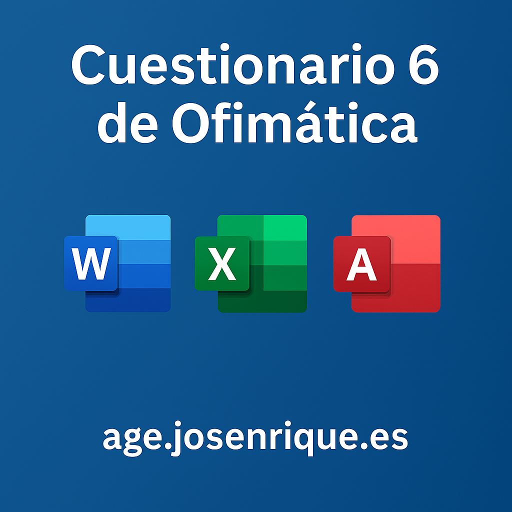 cuestionario tipo test 6 ofimatica word excel y access