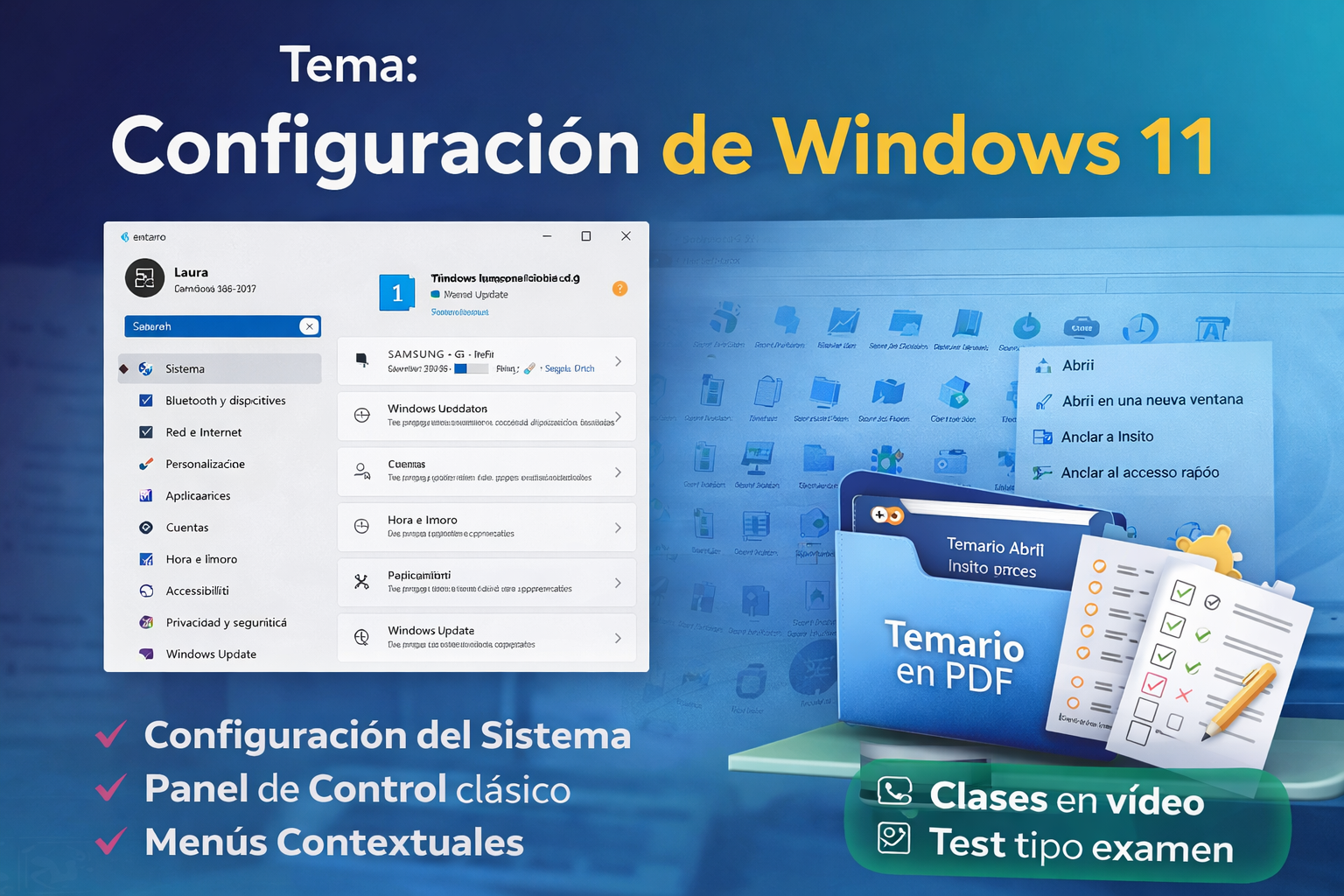 tema configuracion windows 11 oposiciones
