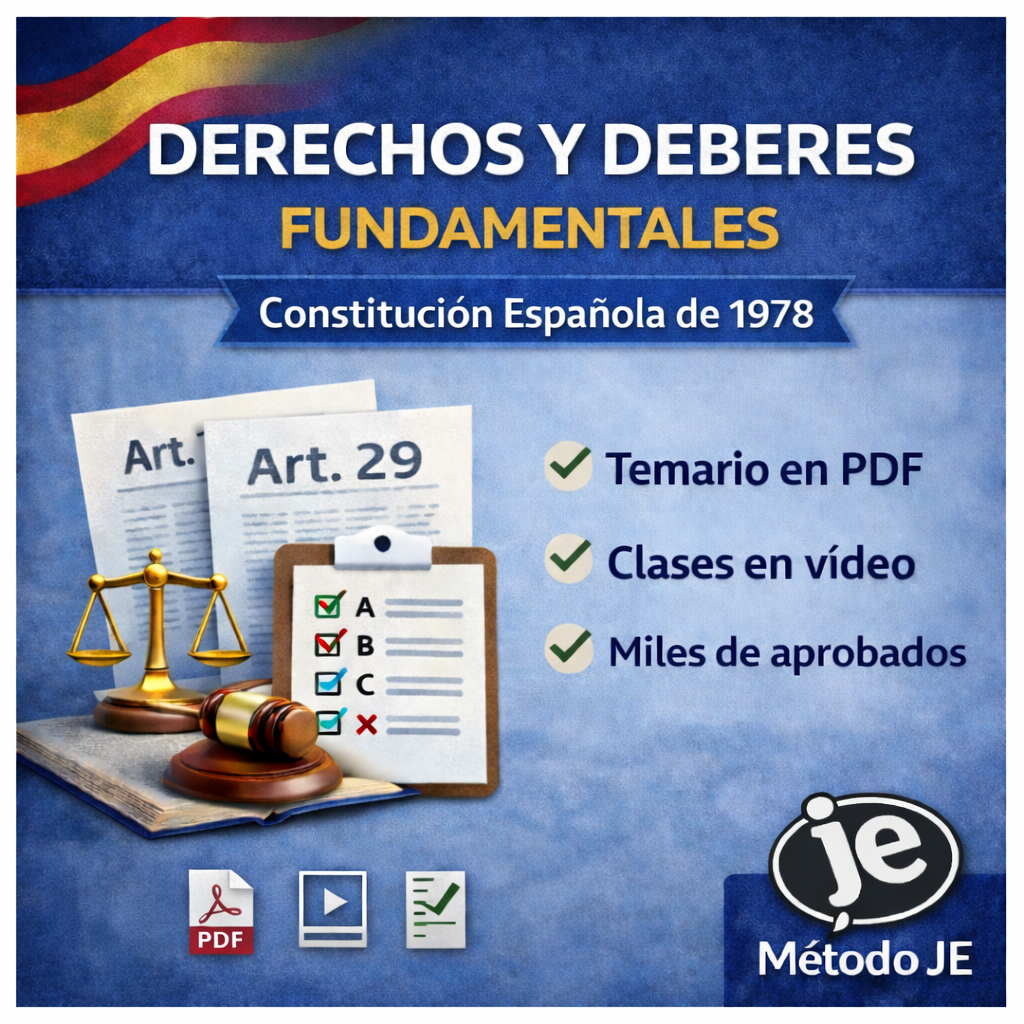 Derechos y deberes fundamentales Constitución Española 1978 oposiciones