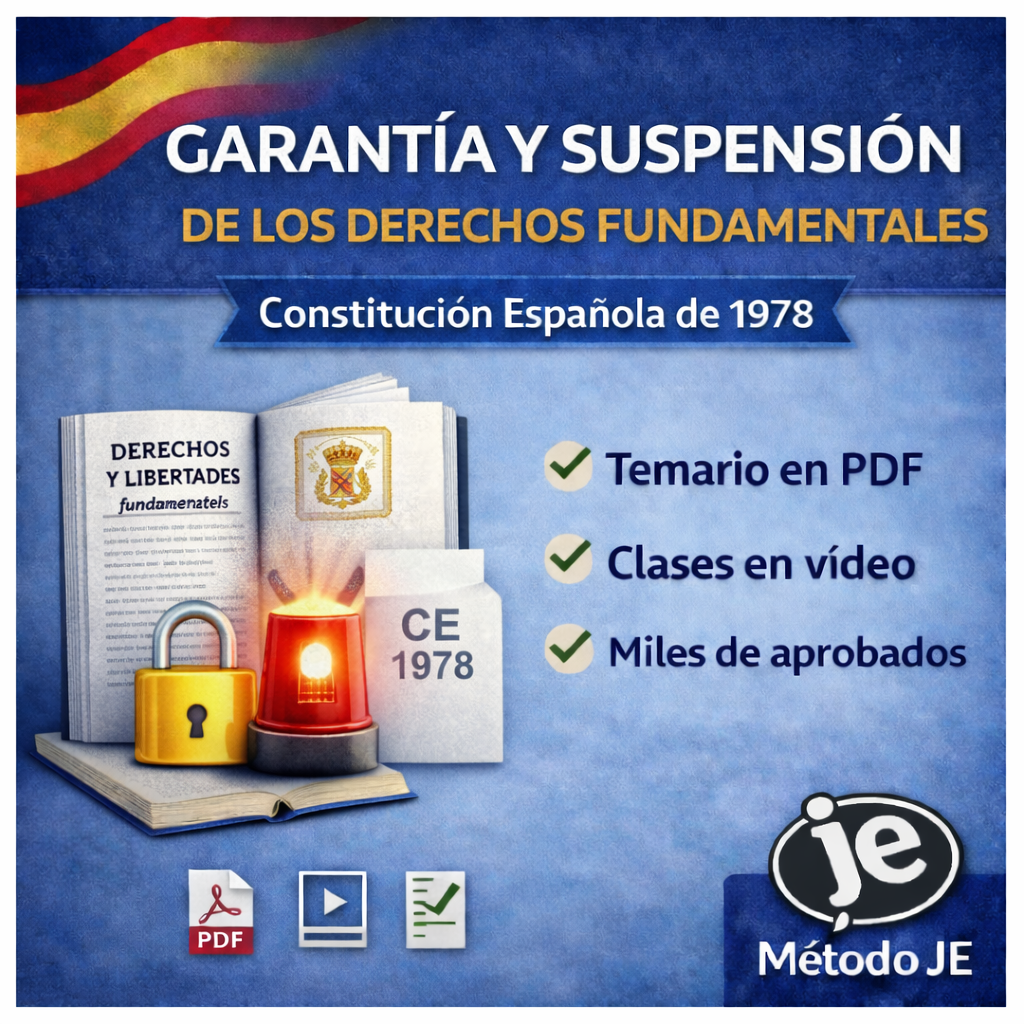 Garantía y suspensión de los derechos fundamentales Constitución Española 1978 oposiciones