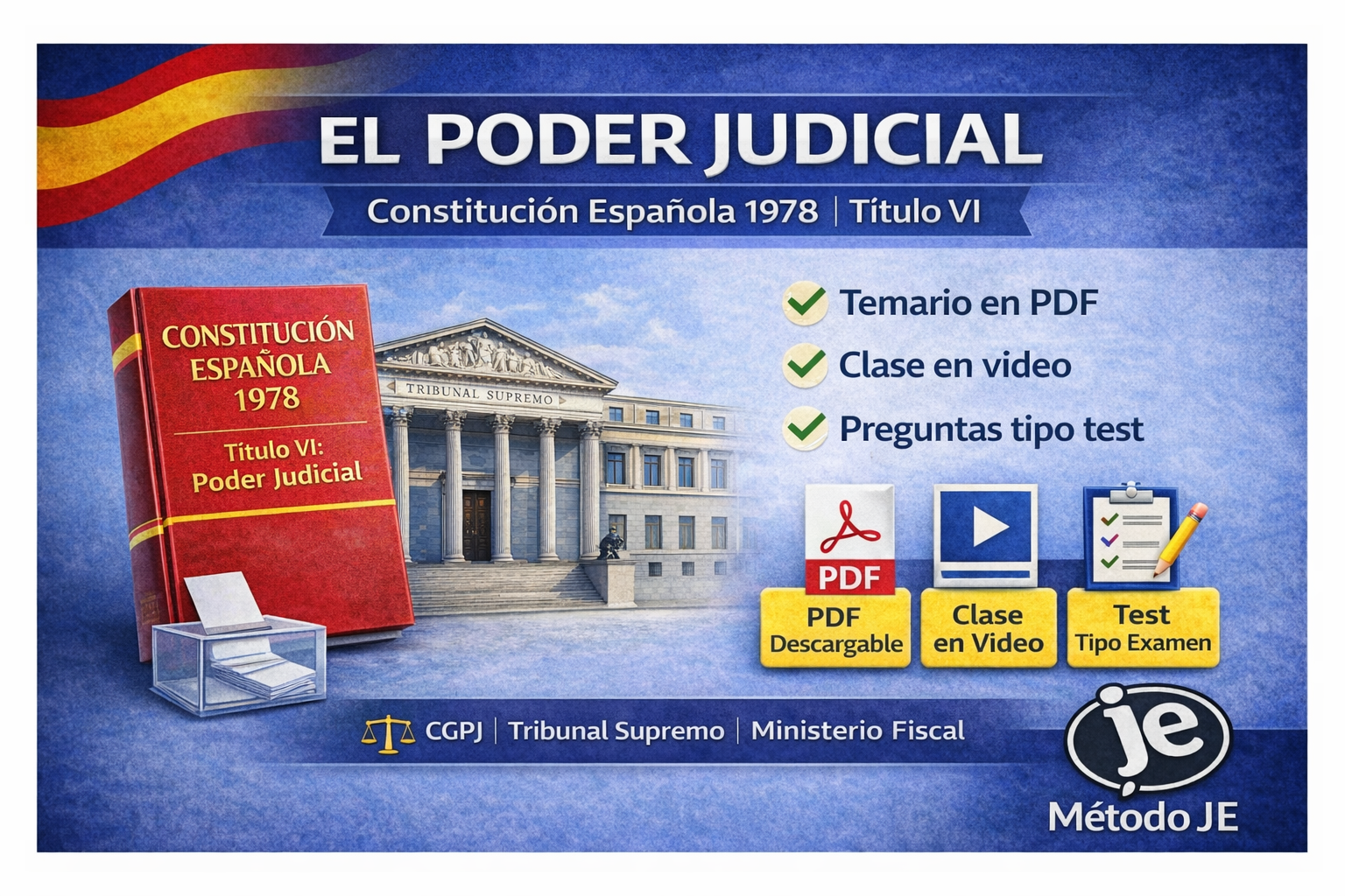 Poder Judicial España CGPJ Tribunal Supremo Ministerio Fiscal oposiciones C1 C2