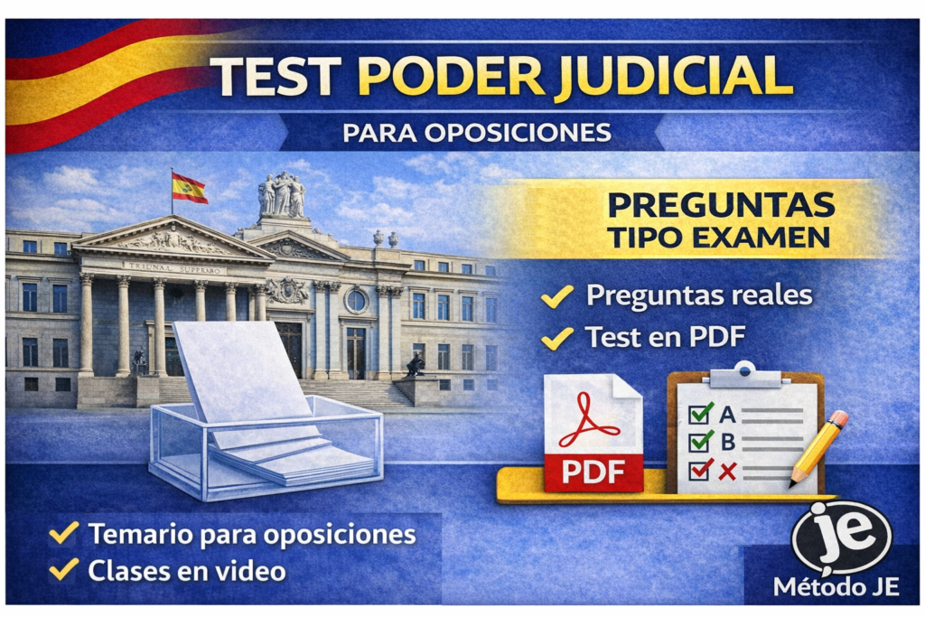 test poder judicial oposiciones